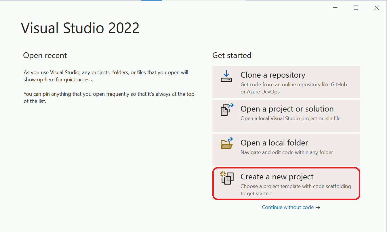 Create a new project