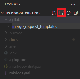 Create a new directory in the .gitlab directory and call it merge_request_templates.