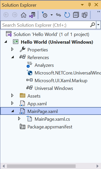 Open MainPage.xaml