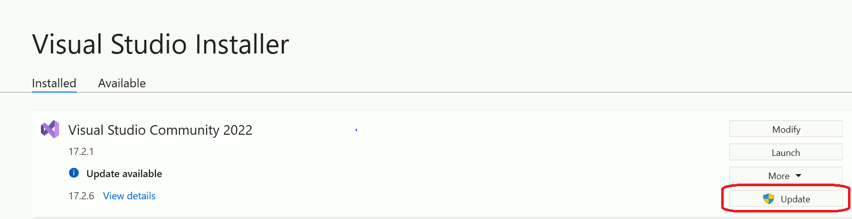 Visual Studio Installer