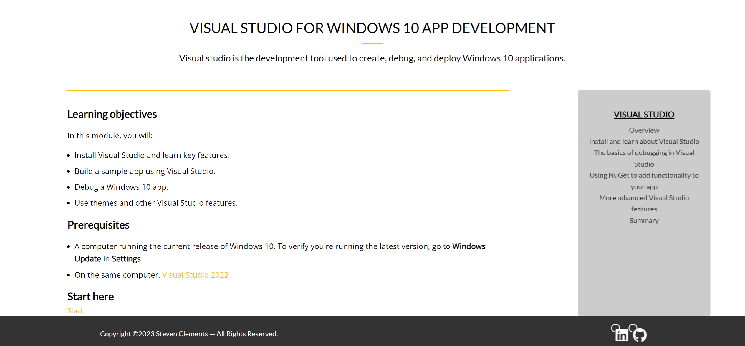 Visual Studio for Windows 10 app development