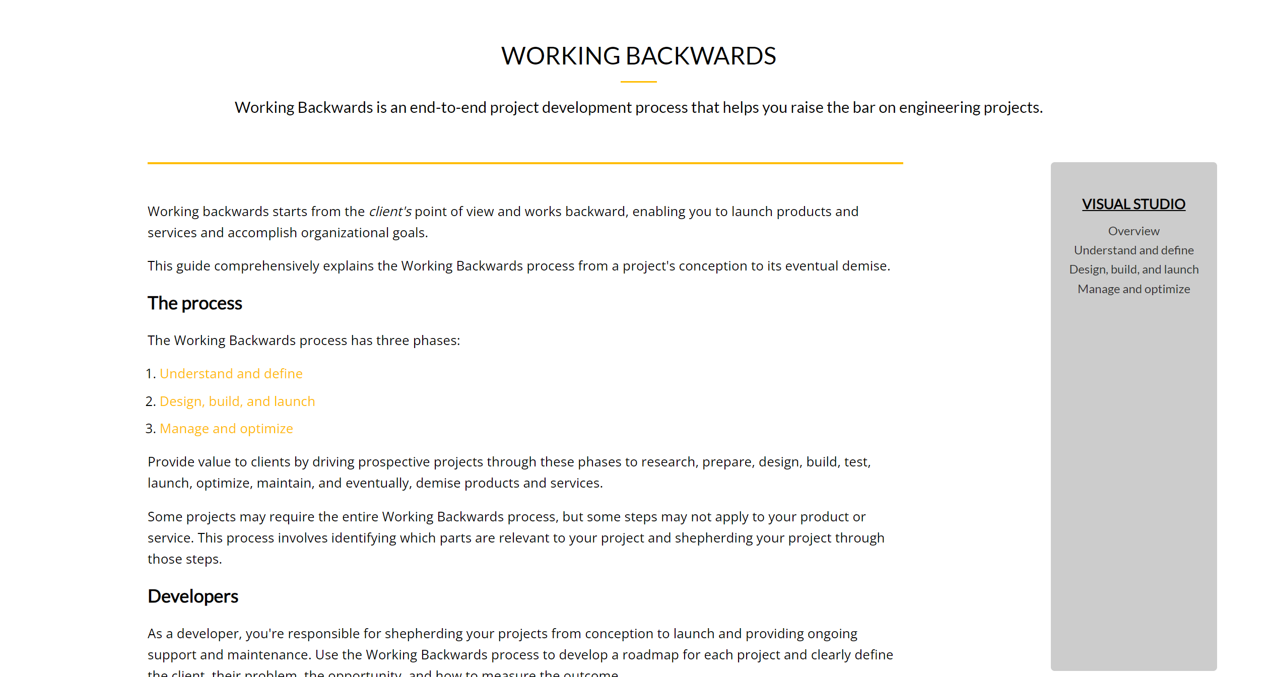 Working backwards